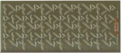 Ziersticker Herzen gold 120